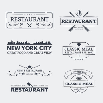 Classic restaurant emblems