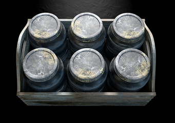 Whiskey Jars In A Crate