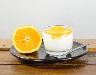 Yogurt and orange