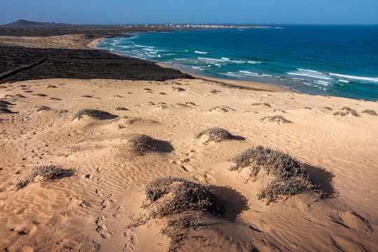 Beach Sand Dunes of Cape Verde Praia Grande 