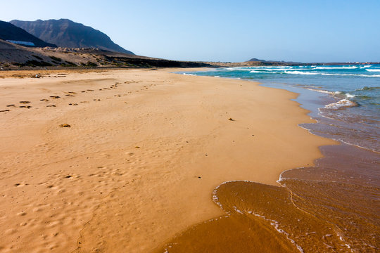 Cape Verde Praia Grande wild beach