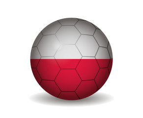 Fototapeta premium poland soccer ball