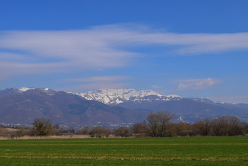 Rieti (Italy) - Natural Reserve of lakes Lungo and Ripasottile, with Terminillo mountain