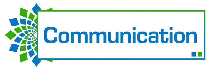 Communication Green Blue Circular Box 