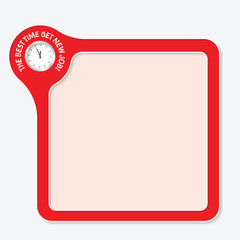 Vector frame for your text and the words the best time get new j