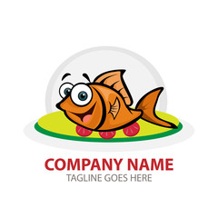 Seafood character logo