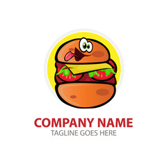 Burger character logo