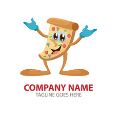 Pizza character logo