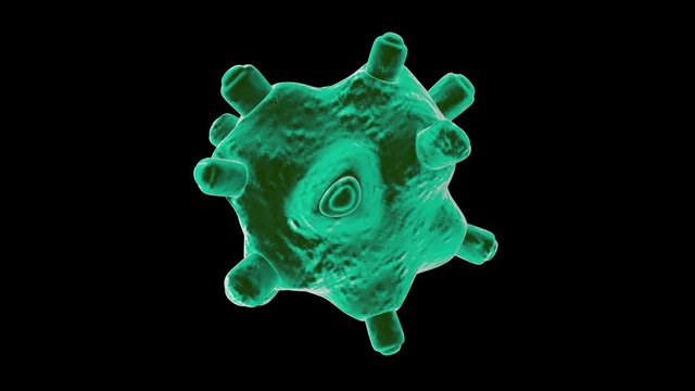 Loop able Animation of a generic Germ, Virus or Bacteria.
