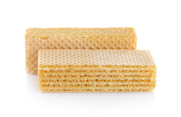 wafer dessert on white background