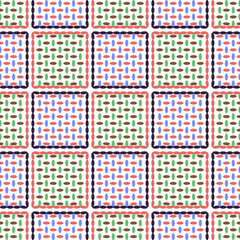 The pattern of colored ovals