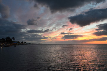 Fototapeta na wymiar Sonnenuntergang in den Keys am Golf von Mexiko