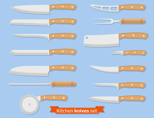 Obraz premium Set of kitchen knives.
