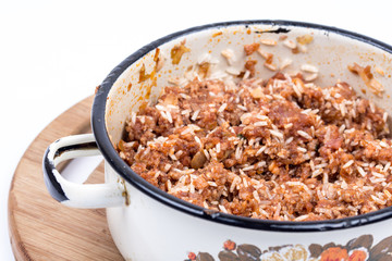 Minced meat with rice