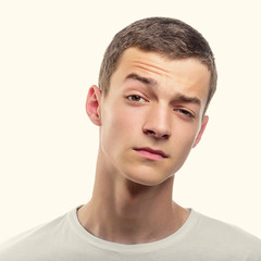 Obraz premium Young thoughtful man.