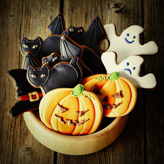 Halloween homemade gingerbread cookies