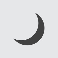 Half moon icon illustration isolated vector sign symbol