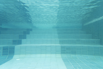 underwater in swimming pool view at afternoon