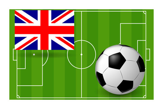 the ball and flag of England