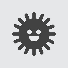 Sun icon illustration isolated vector sign symbol