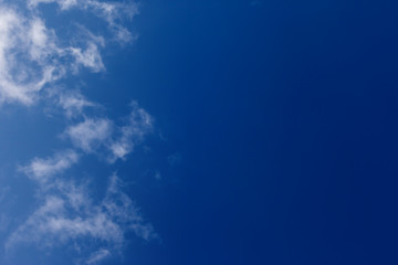deep blue sky concept looks like a flag