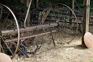 Old rustic farm equipment