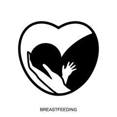 Breastfeeding vector icon