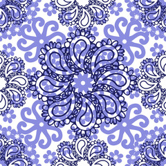 Hand drawn flower seamless pattern