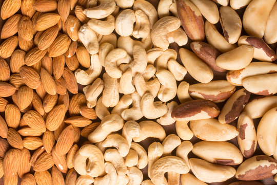 Almonds, Cashew and Para Nuts