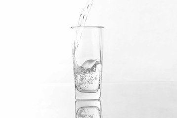 Isolated water cup on whit background.
