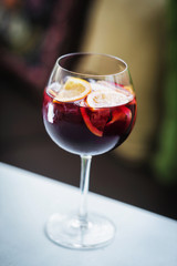 red wine spanish famous traditional sangria gourmet cocktail dri