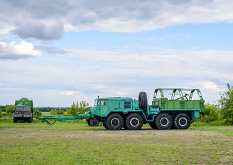 Fototapeta premium Large truck with missle carrier