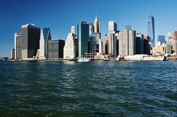 Obraz premium Lower Manhattan skyline view from Brooklyn