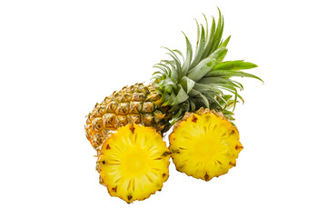 Isolated of pineapple fruit on white background