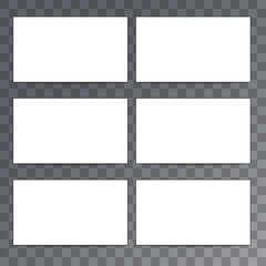 Empty template business card isolated on transparent background.