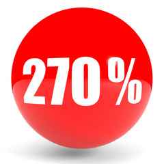 Discount 270 percent off. 3D illustration.