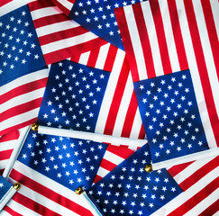 Fototapeta premium small American flags