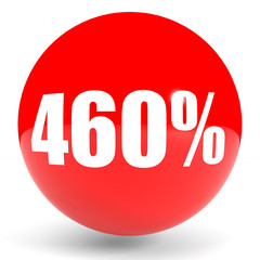 Discount 460 percent off. 3D illustration.