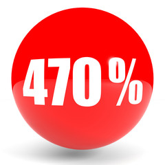 Discount 470 percent off. 3D illustration.