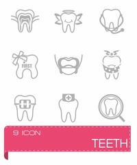 Vector Teeth icon set