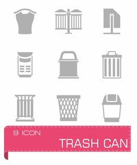Vector Trashcan icon set