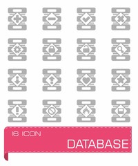 Vector Database icon set