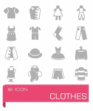 Vector Clothes icon set