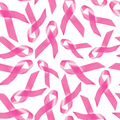 Breast cancer awareness pink ribbon pattern - 116416189
