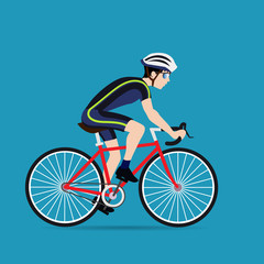 Obraz premium Racing cyclist in action