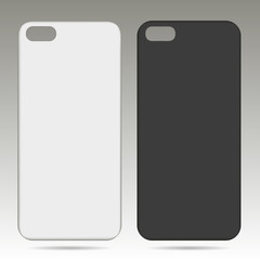 empty black and white case for your phone. Vector illustration
