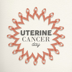 Uterine cancer day awareness design made of ribbon - 116416958