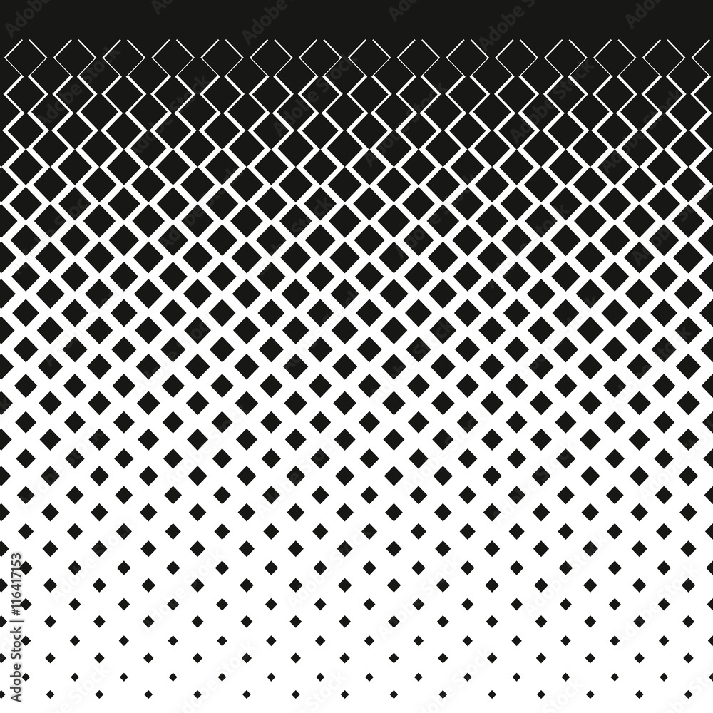Poster Gradient of rhombus (diamonds). Halftone effect. Repeating background texture. Vector illustration
