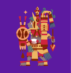 sketch drawing aztec cacao bean, leaves, nibs, pattern for choco