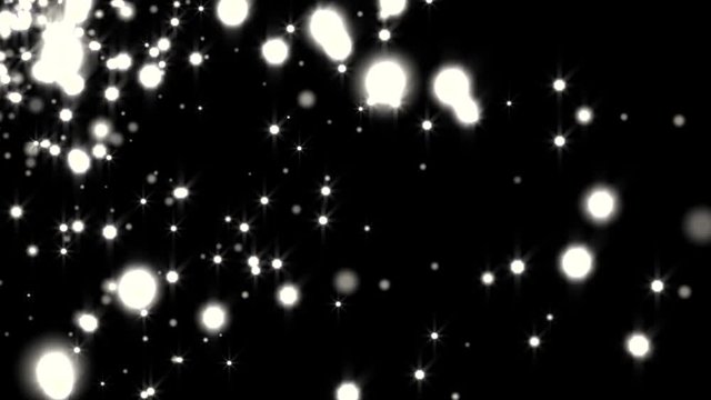 Glowing  particle in random direction  3D render abstract background  animation motion graphic with copy space on black background